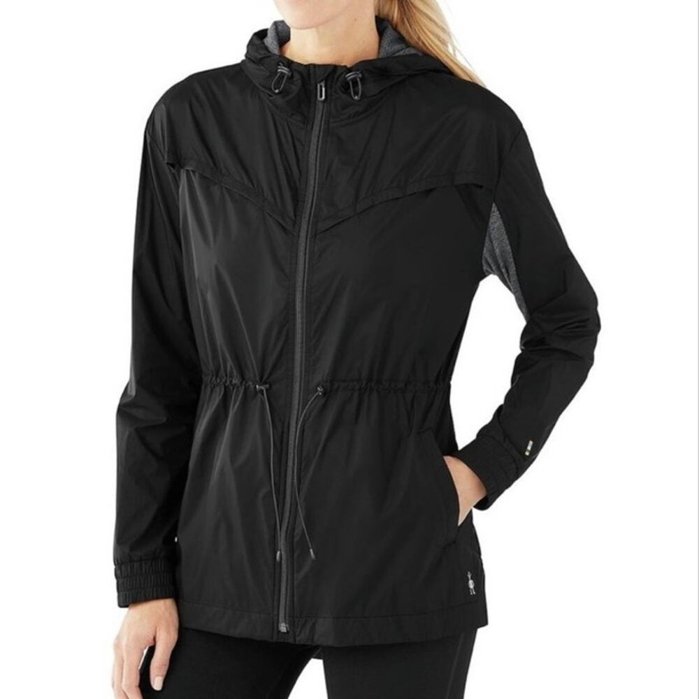 SmartWool Women’s Size XL PhD Ultra Light Sport Anorak Jacket Black SW016038